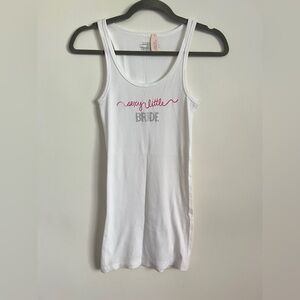 Victoria’s Secret Sexy Little Bride Rhinestone Bling White Tank Top Medium NWT